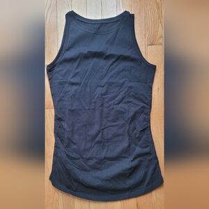 Pact Maternity Organic Cotton Black Tank Top, Size Small